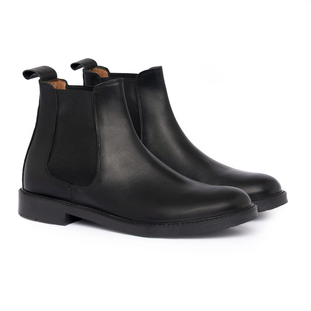 Leather Beatles Boots - Black