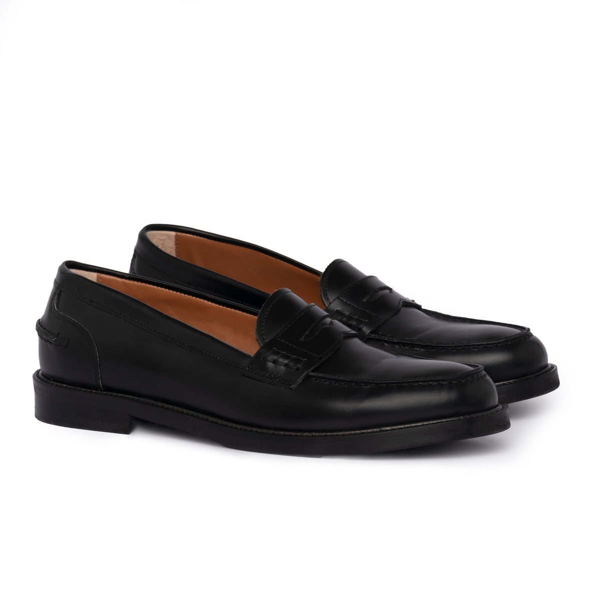 Mocassins femme en cuir brossé - Noir