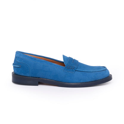 Mocassins femme en daim - Cobalt