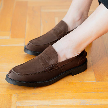 Mocassins en daim - Marron foncé