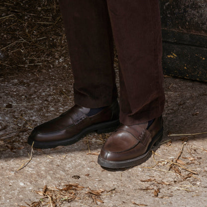 Mocassins en cuir - Marron foncé