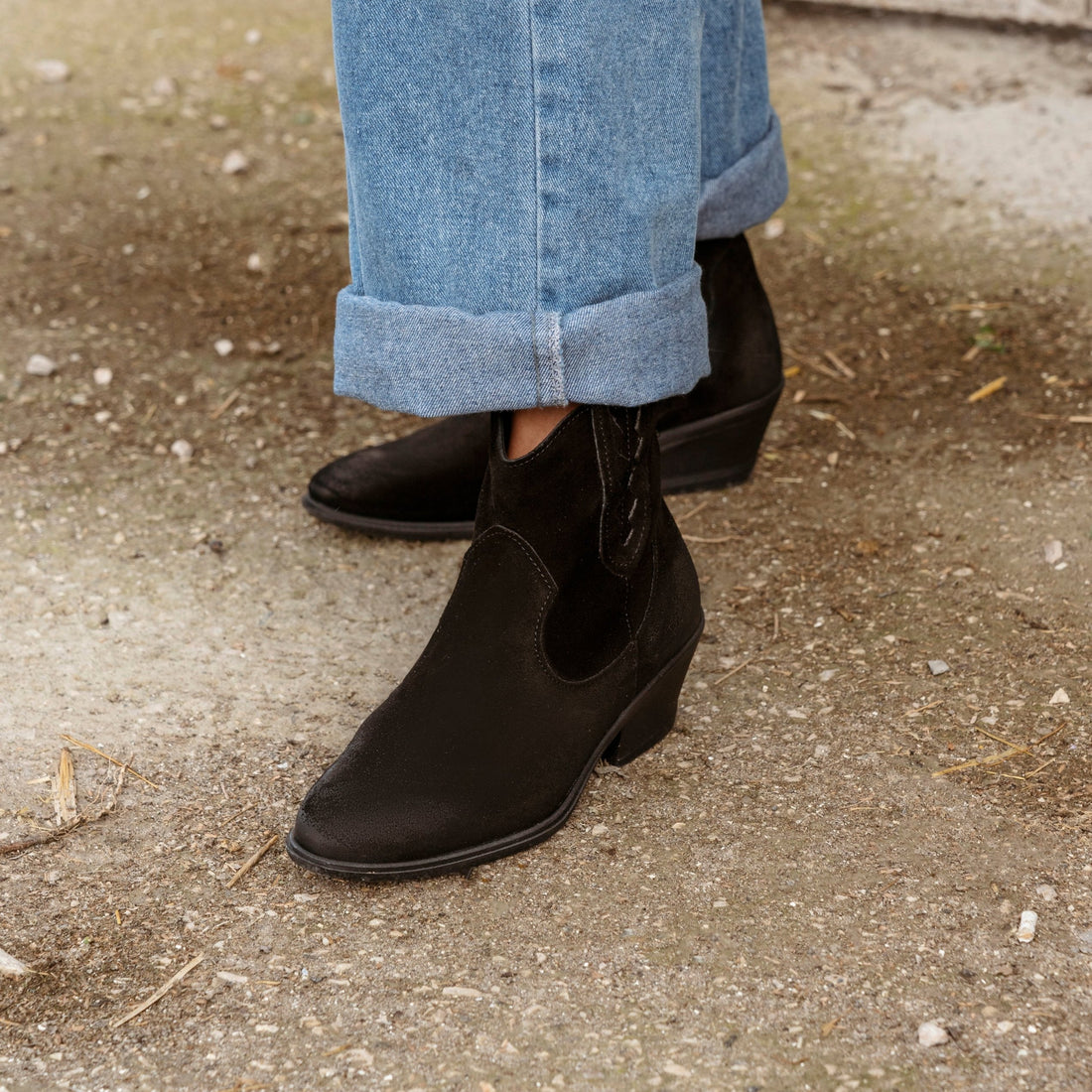 Bottines santiags femme - Noir
