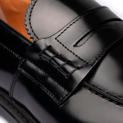 Mocassins College en cuir brossé - Noir