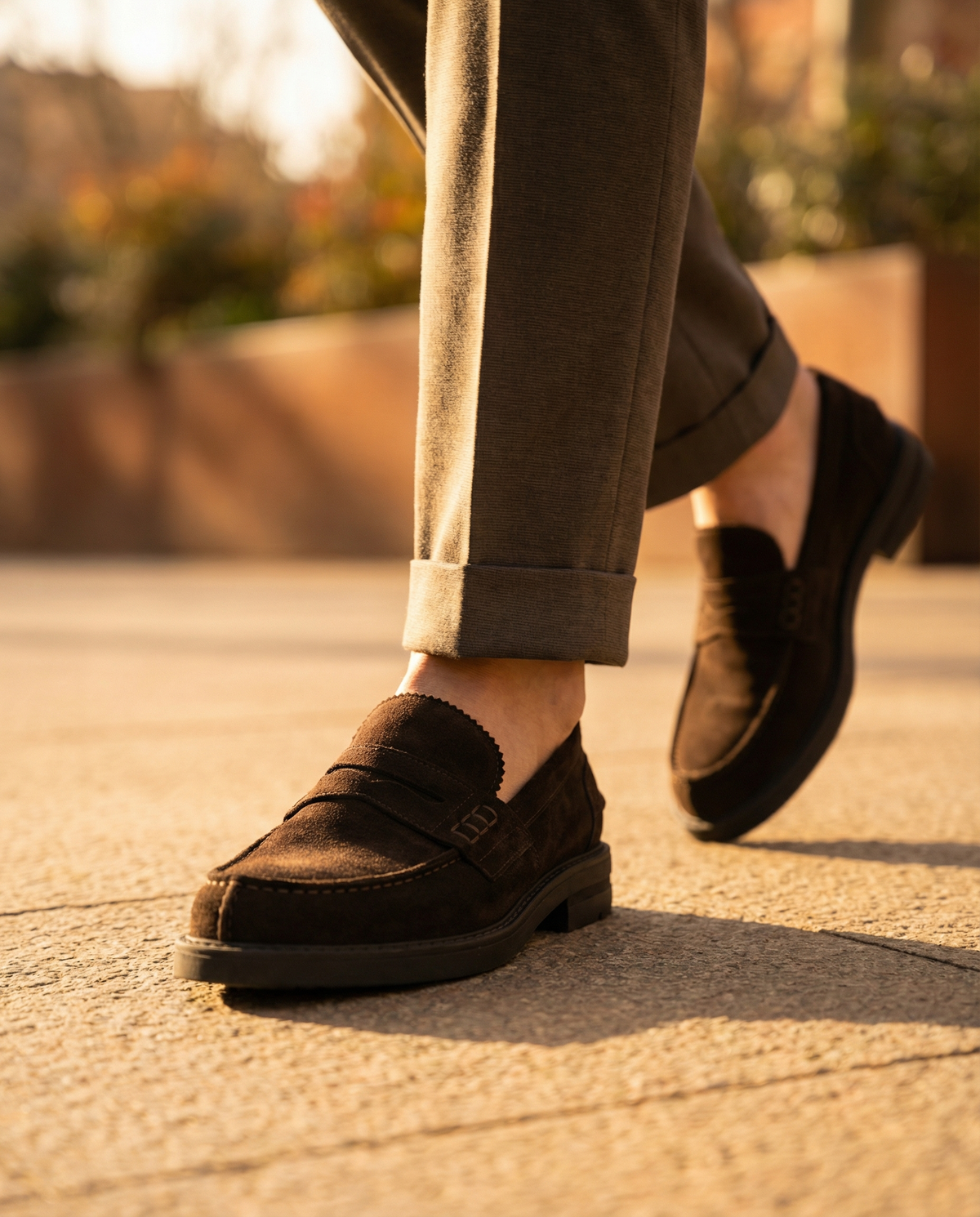 Mocassins en daim - Marron foncé